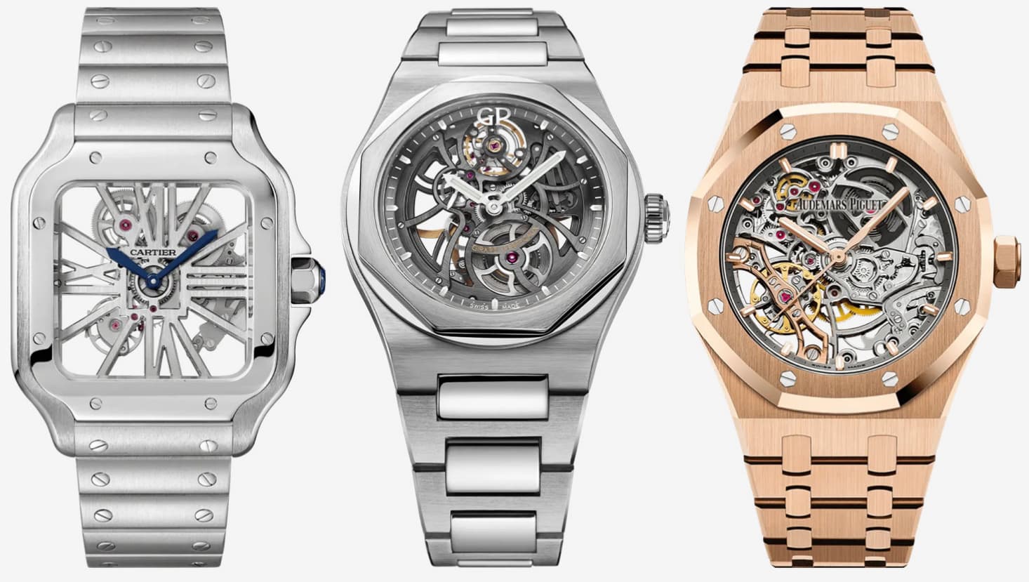 Cartier and AP Skeleton Watches