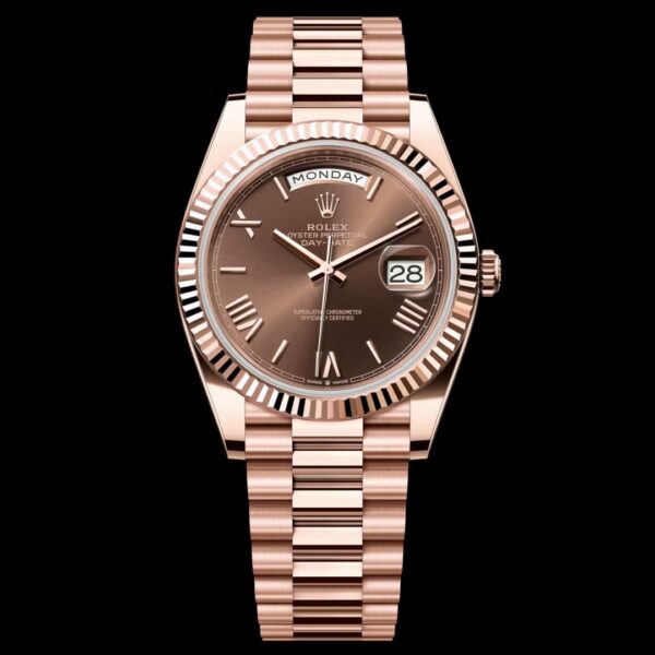 How Men's Rose Gold Watches Elevate Your Style 2 Men's Rose Gold Watches: Rolex Day-Date 40 Ref. 228235