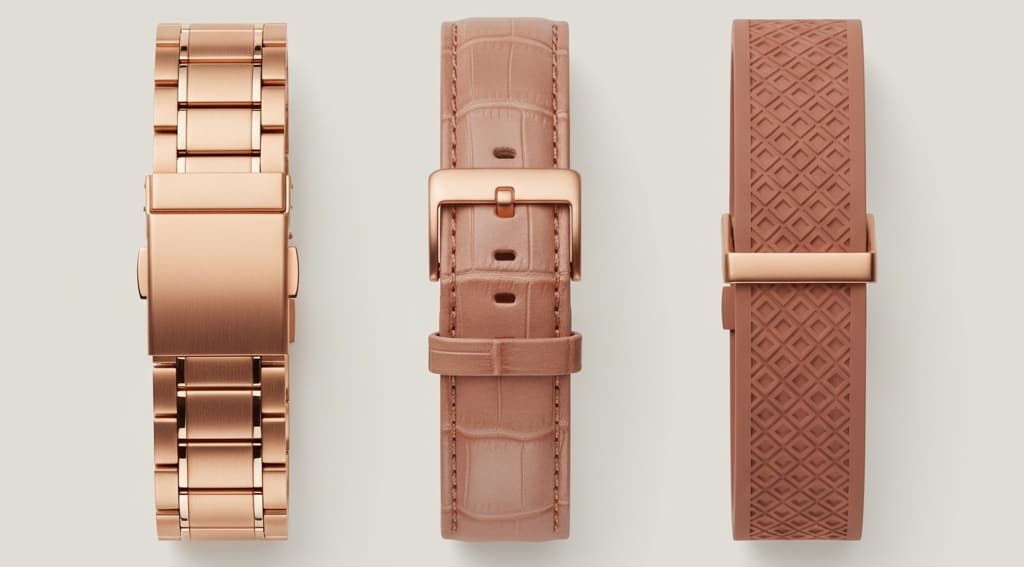 Rose Gold Watch Styling & Matching: How to Match, Layer & Elevate Your Look 3 Rose Gold Watch Straps (Metal & Leather)